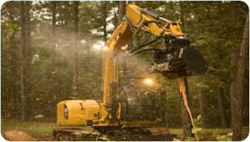 Small Cat Excavator in Toronto - Mulch Trees & Shrubbery