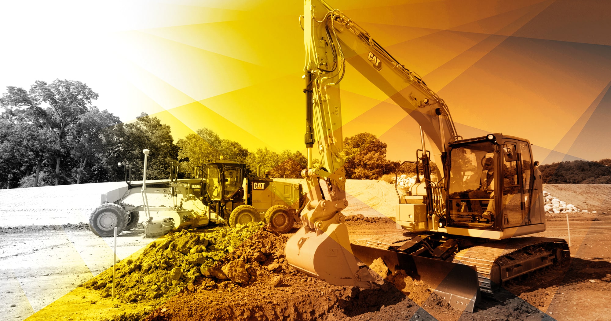 a bulldozer digging dirt